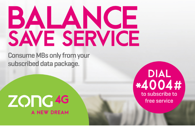 Zong Balance Save Code